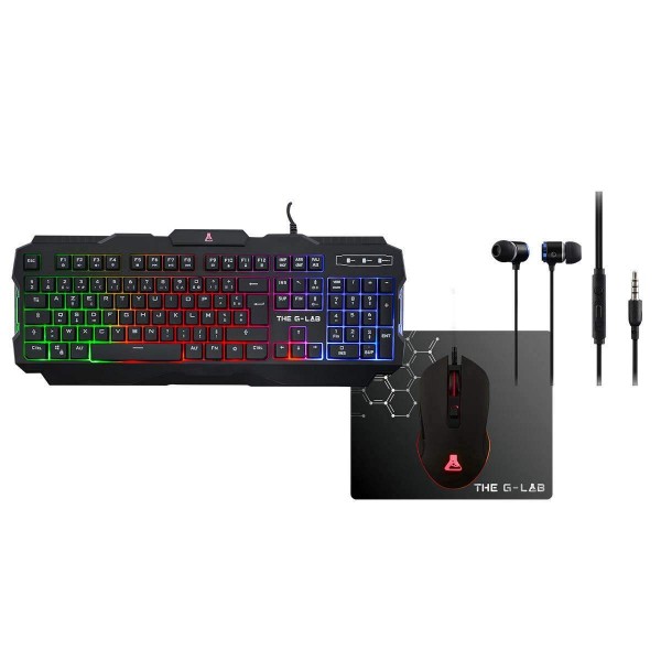 Pacote THE G-LAB COMBO HELIUM TECLADO/MOUSE (fones de ouvido com teclado e mouse)