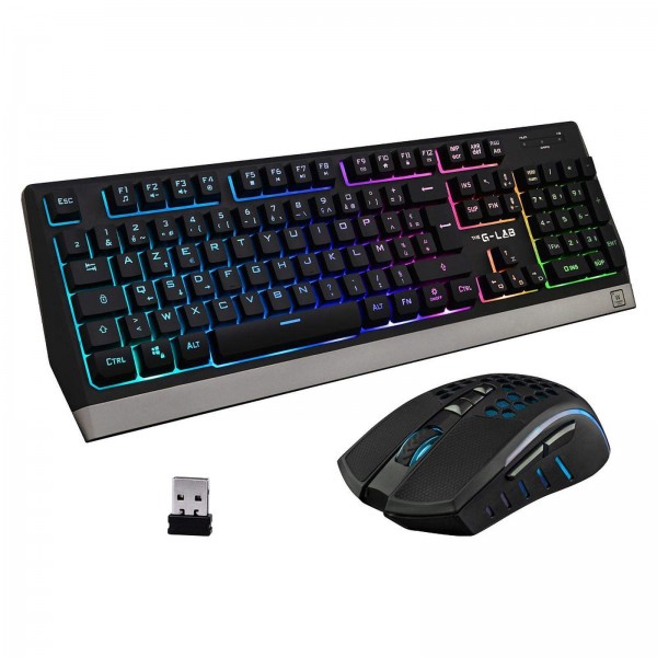 Pacchetto CLAVIER/SOURIS LA G-LAB COMBO TUNGSTEN (Suris / tastiera / SENZA FIL)