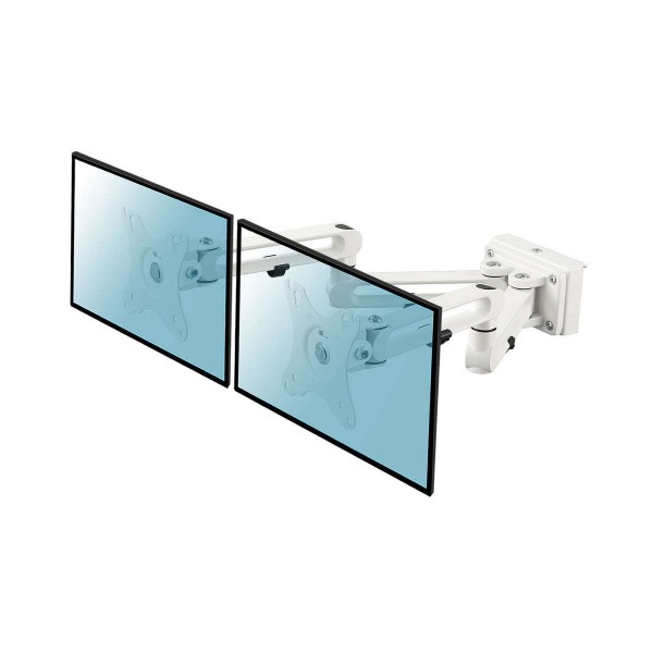 Brazo doble para monitores 17´´- 32´´ para carril de montaje Slatwall