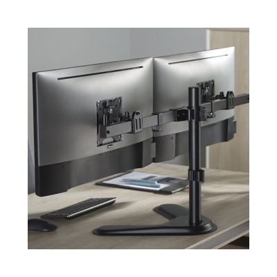 Suporte de escritório para 2 monitores PC 17"- 32", Sensor Horizontal