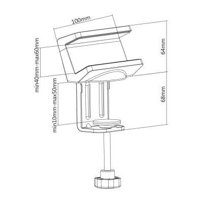 Soporte de mesa para multiprise, blanco